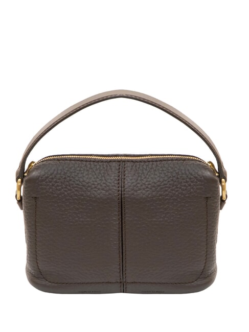 MARTINA Mini-Handtasche mit Schulterriemen Mokka mit Gold - Damentaschen