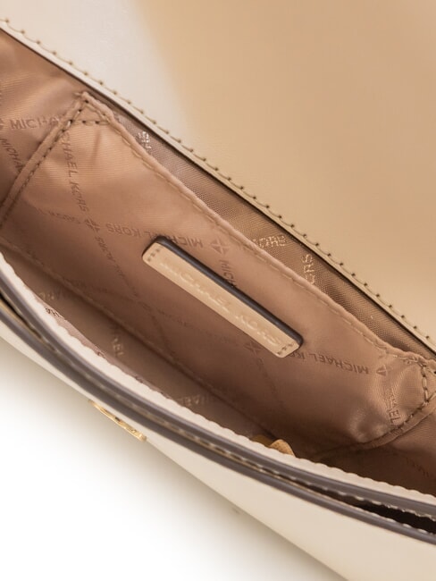 JET SET Schultertasche aus Leder Creme - Damentaschen