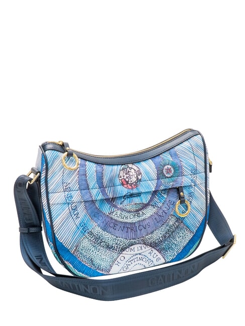 PLANETARIUM Hobo-Schultertasche Aquamarin/Dunkelblau - Damentaschen