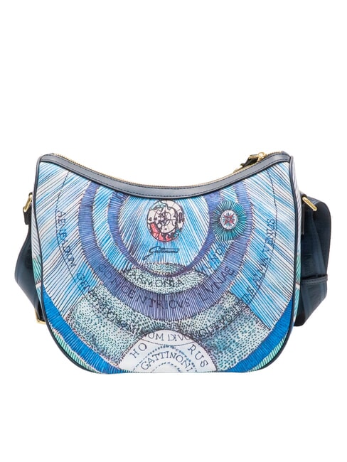 PLANETARIUM Hobo-Schultertasche Aquamarin/Dunkelblau - Damentaschen