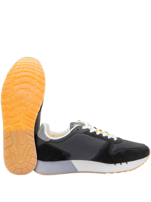 JAKE Sneaker aus gemischtem Leder SCHWARZ - Herrenschuhe