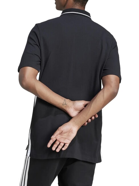 3 STRIPES Kurzarm-Poloshirt Schwarz - Herren-Polo-Shirts/Herren-Polo-Shirt/Herrenpoloshirt/Herrenpoloshirts