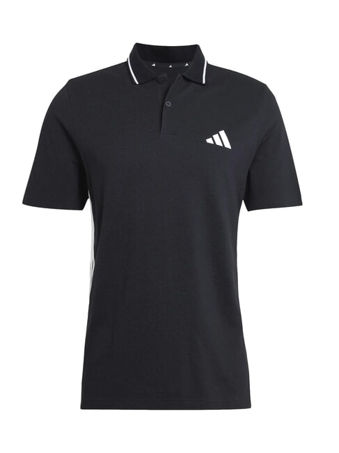 3 STRIPES Kurzarm-Poloshirt Schwarz - Herren-Polo-Shirts/Herren-Polo-Shirt/Herrenpoloshirt/Herrenpoloshirts
