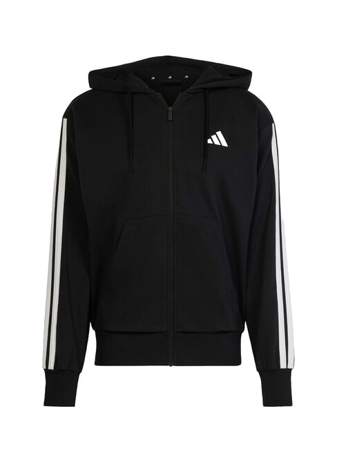 3 STRIPES Sweatshirt mit durchgehendem Rei&szlig;verschluss und Kapuze Schwarz - Sweatshirts Herren