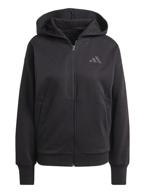 ALL SZN Sweatshirt mit durchgehendem Rei&szlig;verschluss und Kapuze Schwarz - Sweatshirts Damen