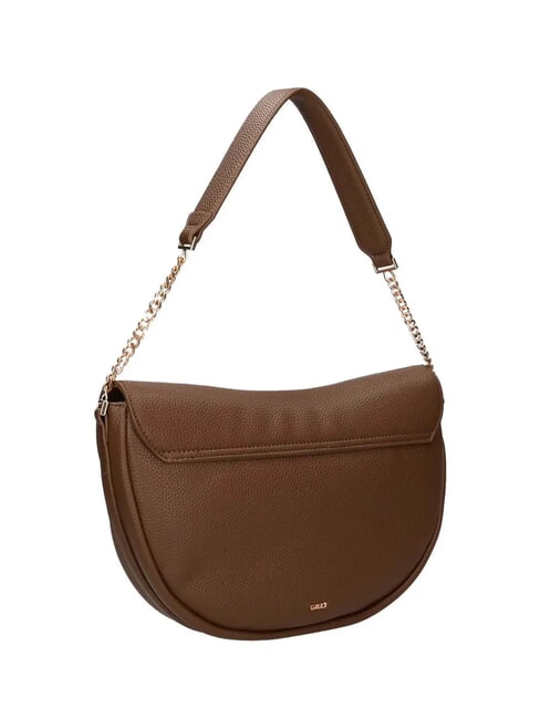 EVELYN Schultertasche mit Metalllogo Dreck - Damentaschen