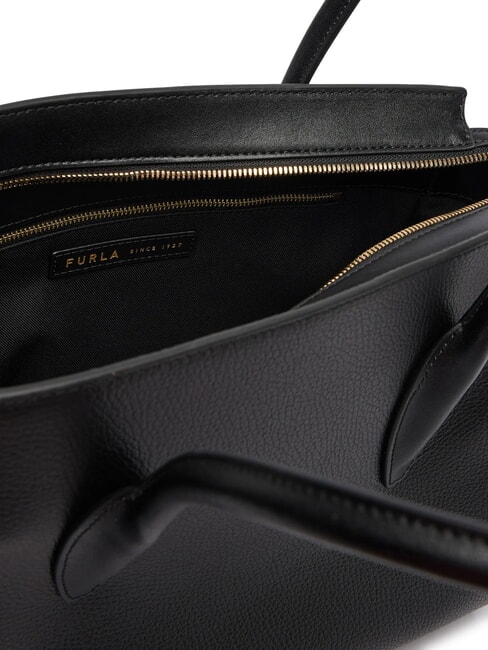 AMBRA Schultertasche, Leder Schwarz - Damentaschen