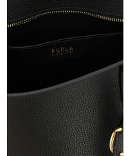 FURLA AVA Mittelgro&szlig;e Einkaufstasche aus Leder schwarz+schwarz int - Damentaschen - 3