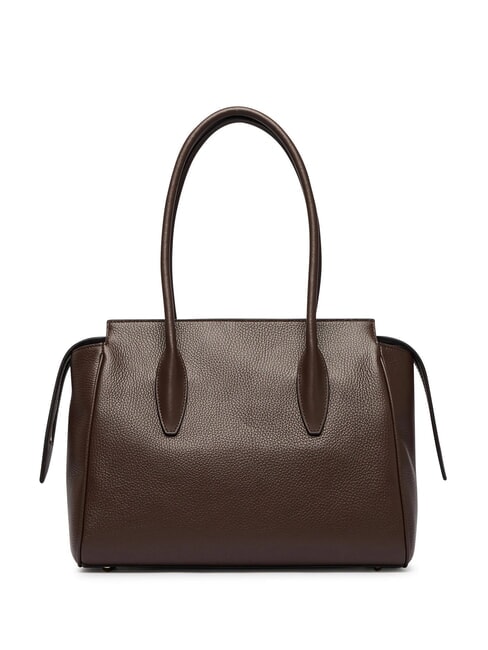 AMBRA Schultertasche, Leder Schokolade - Damentaschen