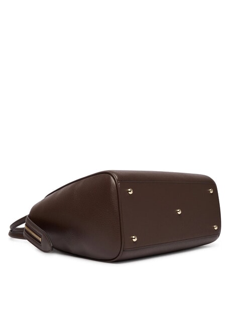 AMBRA Schultertasche, Leder Schokolade - Damentaschen