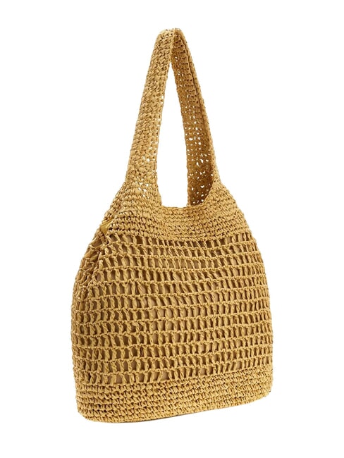 RAFFIA Strandtasche mit Schultergurt nackter Sand - Damentaschen