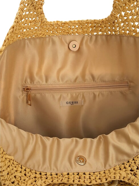 RAFFIA Strandtasche mit Schultergurt nackter Sand - Damentaschen