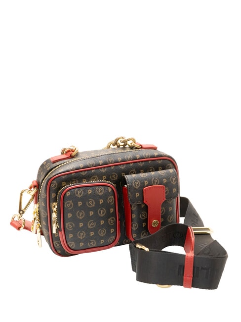 HERITAGE Handtasche mit Taschen schwarzer Lack - Damentaschen