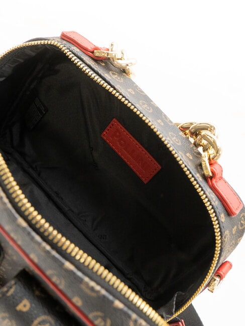 HERITAGE Handtasche mit Taschen schwarzer Lack - Damentaschen