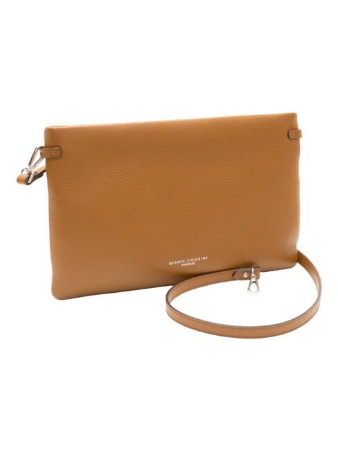 HERMY Lederclutch mit Schulterriemen Waln&uuml;sse - Damentaschen