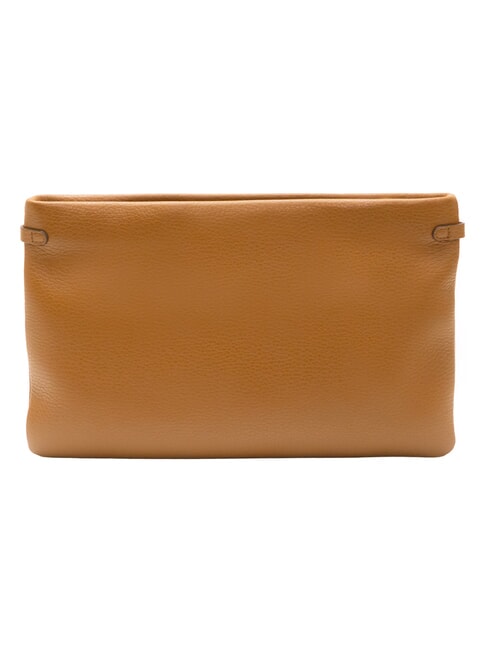 HERMY Lederclutch mit Schulterriemen Waln&uuml;sse - Damentaschen