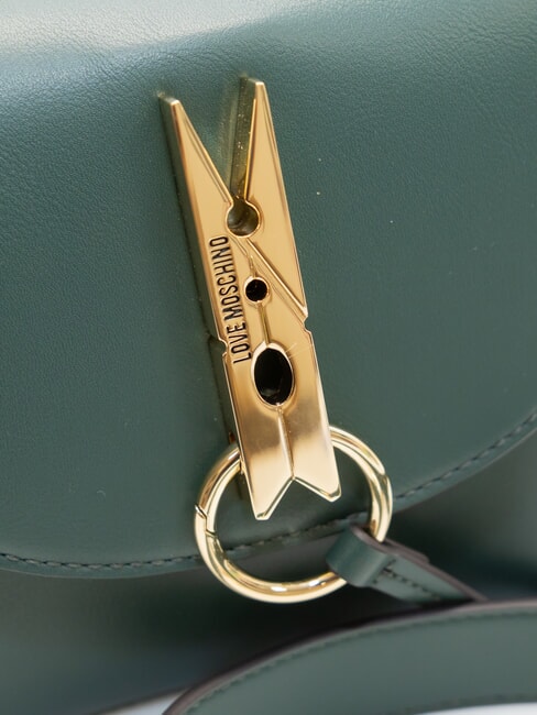 PINNED LOVE Mini-Handtasche mit Schulterriemen Gr&uuml;n - Damentaschen