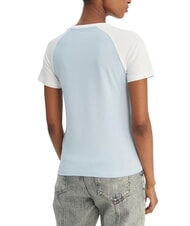 GUESS JEANS RAGLAN Baumwoll-T-Shirt Nebelblau - T-Shirts und Tops f&uuml;r Damen - 2