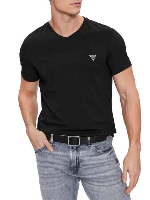 CALEB HERO Set mit 2 T-Shirts Tiefschwarz mit Frost g - Herren-T-Shirts