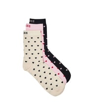 GUESS HEART 3er-Pack Socken Korallenschwarze Tulpe er - Unisex-Socken - 2