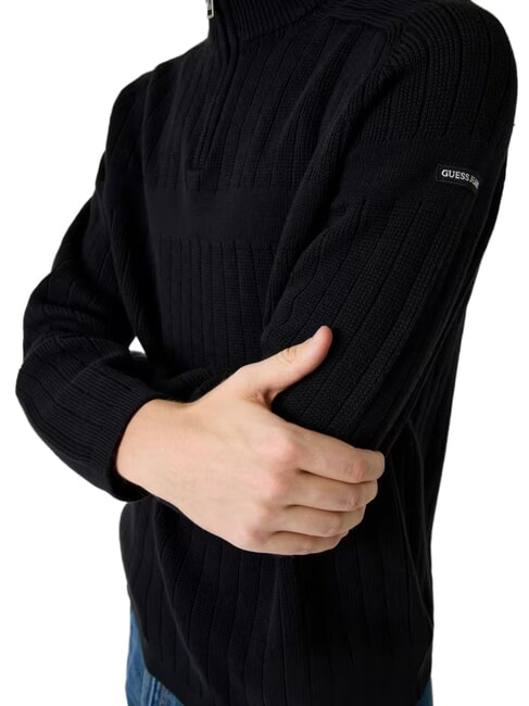 ZIP Baumwollpullover jetbla - Herrenpullover