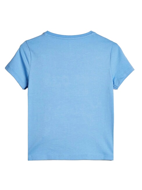 KID M&auml;dchen-Baumwoll-T-Shirt Seidenkrawatte blau - Kinder-T-Shirt