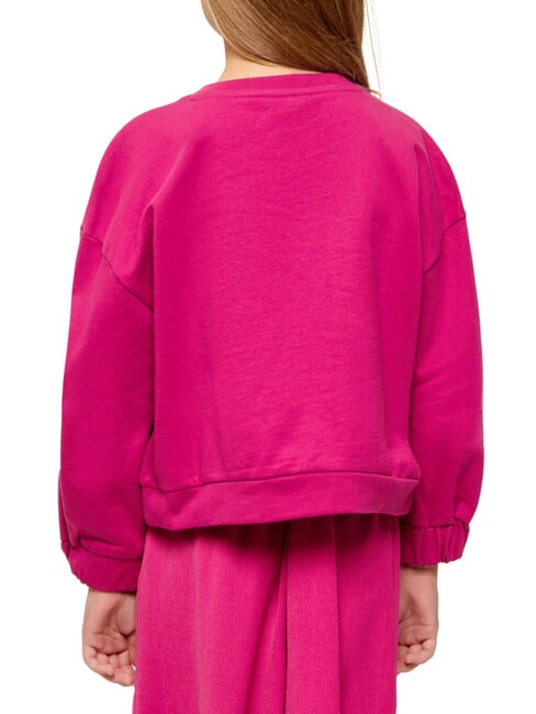 KID Baumwoll-Sweatshirt f&uuml;r M&auml;dchen Fuchsie - Sweatshirts Kinder