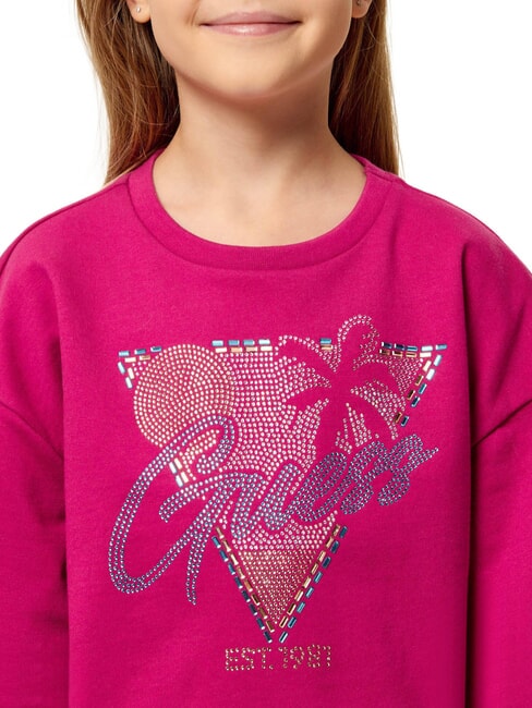 KID Baumwoll-Sweatshirt f&uuml;r M&auml;dchen Fuchsie - Sweatshirts Kinder
