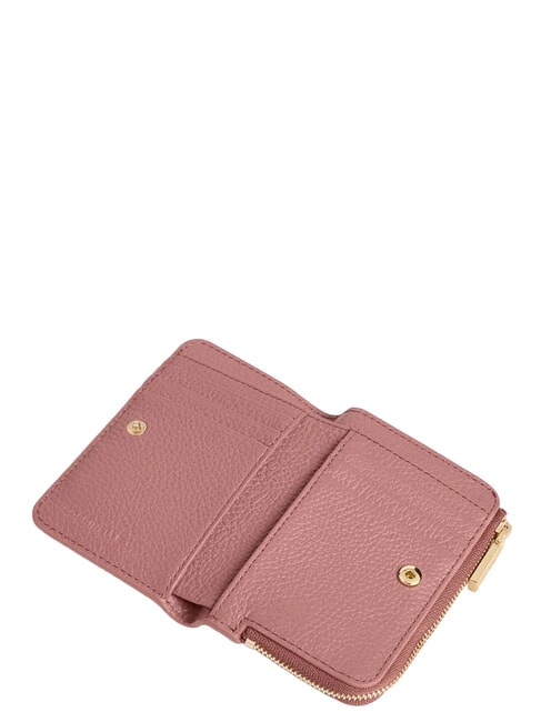METALLIC SOFT Kleine Geldb&ouml;rse aus Leder Winterrose - Brieftaschen Damen
