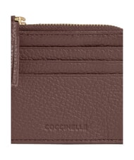COCCINELLE TASSEL Kartenetui mit Rei&szlig;verschluss aus geh&auml;mmertem Leder Beere - Brieftaschen Damen - 4