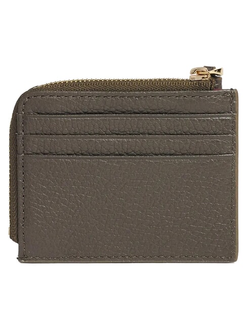 TASSEL Kartenetui mit Rei&szlig;verschluss aus geh&auml;mmertem Leder Dreck - Brieftaschen Damen