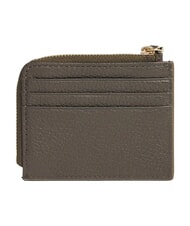COCCINELLE TASSEL Kartenetui mit Rei&szlig;verschluss aus geh&auml;mmertem Leder Dreck - Brieftaschen Damen - 3