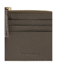 COCCINELLE TASSEL Kartenetui mit Rei&szlig;verschluss aus geh&auml;mmertem Leder Dreck - Brieftaschen Damen - 4