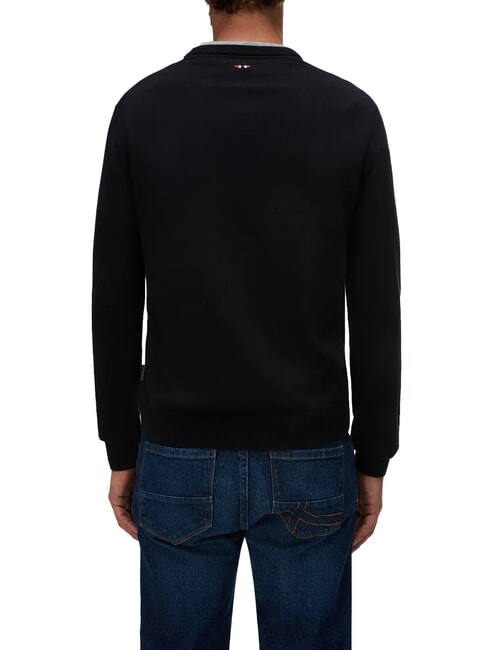 DROZ Rundhalspullover schwarz 041 - Herrenpullover