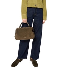 COCCINELLE LIZZIE SUED.BIM Handtasche mit Schulterriemen aus Leder Dreck - Damentaschen - 2