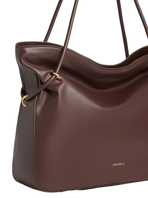 LIZZIE Leder-Schultertasche Beere - Damentaschen