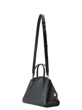 TYLDE SOFT Schultertasche mit Schulterriemen, aus Leder Schwarz - Damentaschen