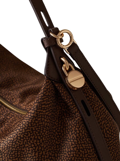 PRIVE L Schultertasche mit Schultergurt Kastanie - Damentaschen