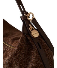 BORBONESE PRIVE L Schultertasche mit Schultergurt Kastanie - Damentaschen - 4
