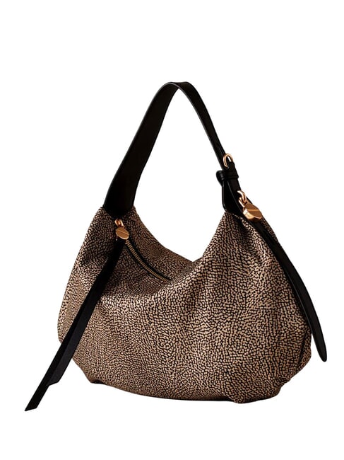 PRIVE L Schultertasche mit Schultergurt OP / NATUR / SCHWARZ - Damentaschen