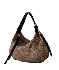 BORBONESE PRIVE Schultertasche mit Schultergurt OP / NATUR / SCHWARZ - Damentaschen - 2
