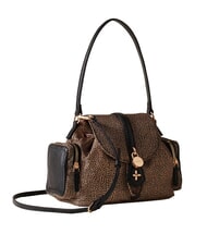 BORBONESE POCHE Schultertasche mit Schultergurt OP / NATUR / SCHWARZ - Damentaschen - 2