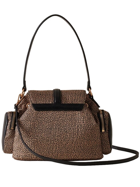 POCHE Schultertasche mit Schultergurt OP / NATUR / SCHWARZ - Damentaschen