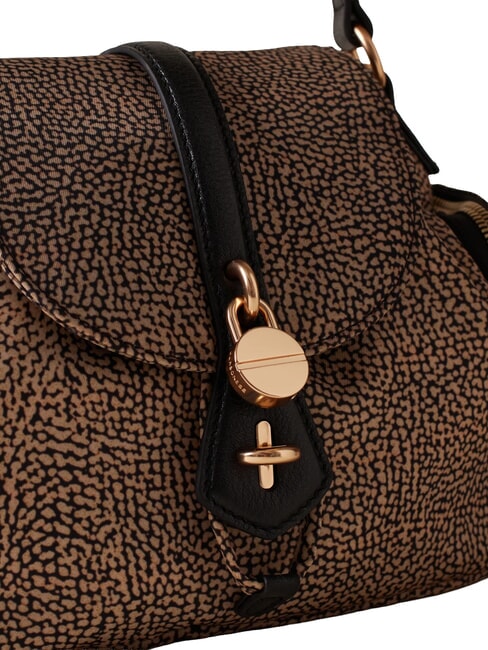 POCHE Schultertasche mit Schultergurt OP / NATUR / SCHWARZ - Damentaschen