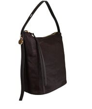 BORBONESE PRIVE Vertikale Schultertasche Schokolade - Damentaschen - 2
