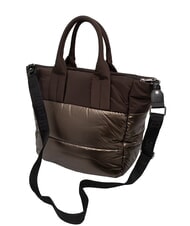 BLAUER PADDED Einkaufstasche mit Schultergurt Dunkelbraun - Damentaschen - 3
