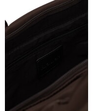 BLAUER PADDED Einkaufstasche mit Schultergurt Dunkelbraun - Damentaschen - 4