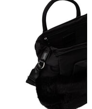 BLAUER PADDED Handtasche mit Schulterriemen SCHWARZ - Damentaschen - 4