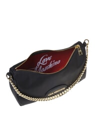 LOVE MOSCHINO CITY CORE Schultertasche mit Kettenschulterriemen Schwarz - Damentaschen - 4