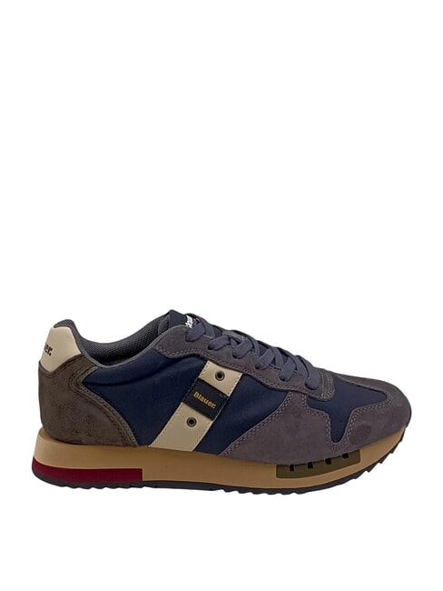 QUEENS Turnschuhe Marineblau/Taupe - Herrenschuhe